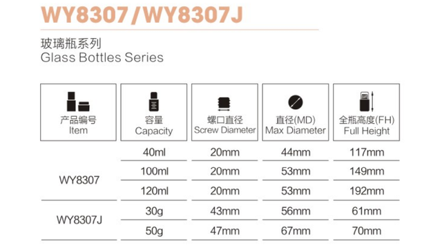 Imballaggio cosmetico in vetro iso9001 per uso domestico